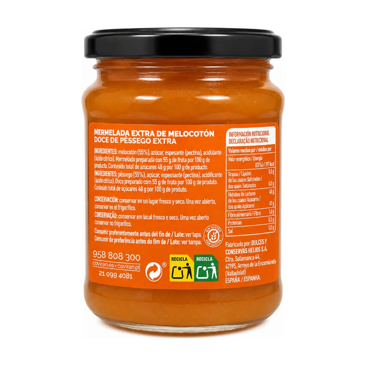 Mermelada extra de melocotón Coviran (350 g / 12.3 oz) - Thumbnail 2