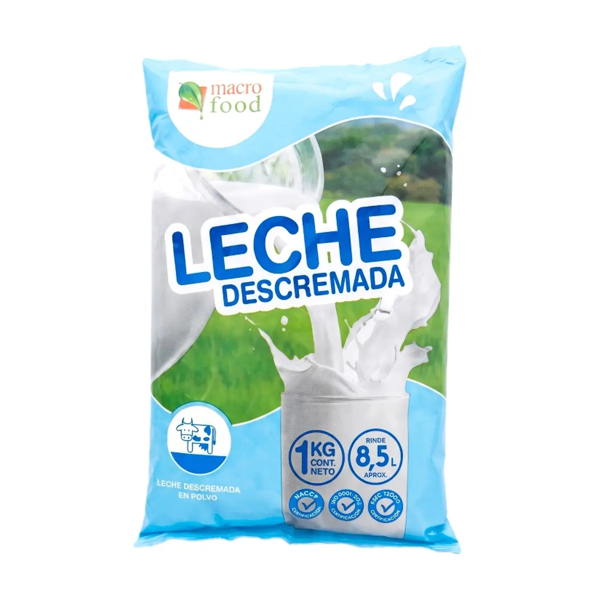 Leche descremada en polvo Macro Food (1 kg / 2.2 lb) - Imagen 1