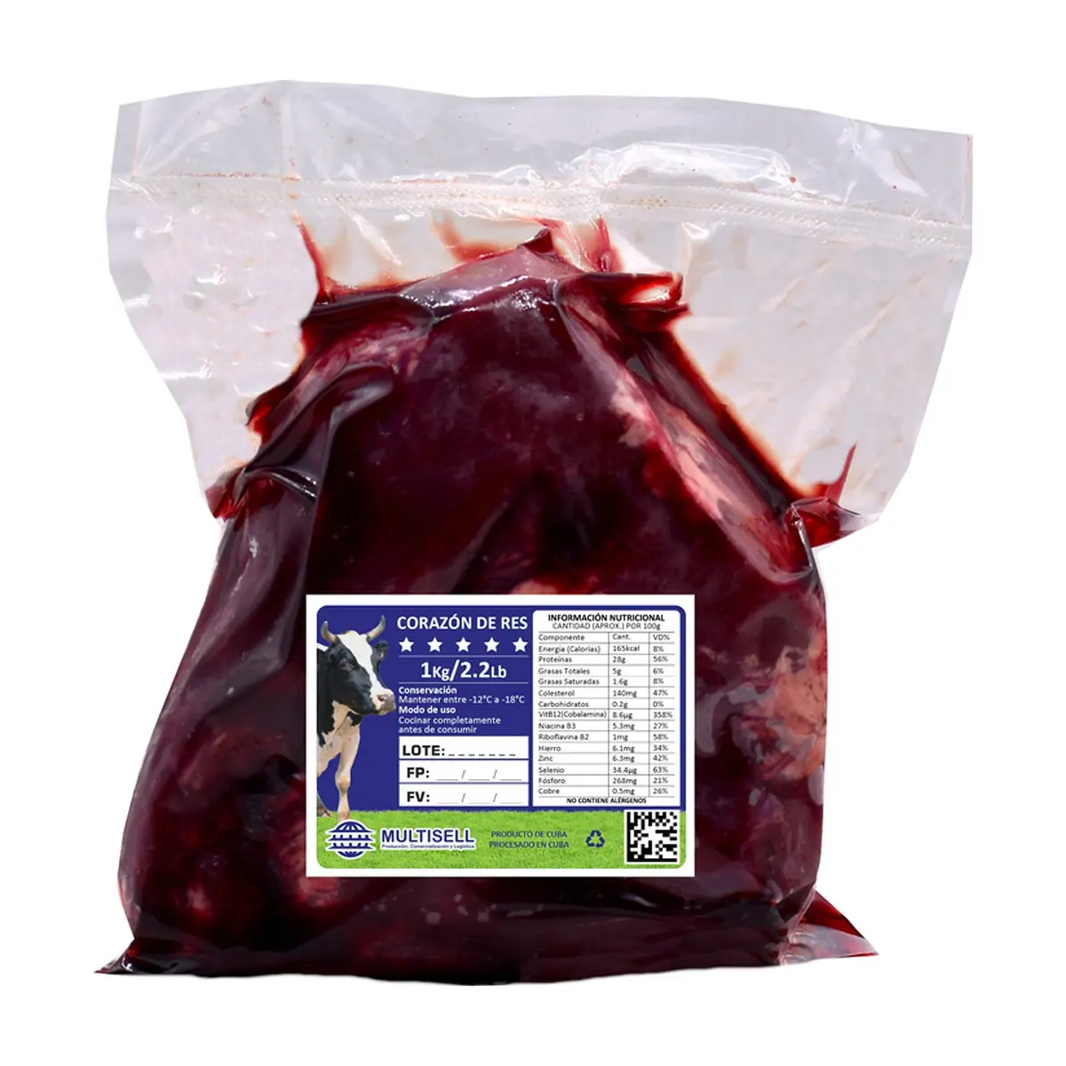 Corazón de res Multisell (1 kg / 2.2 lb) - Miniatura 3