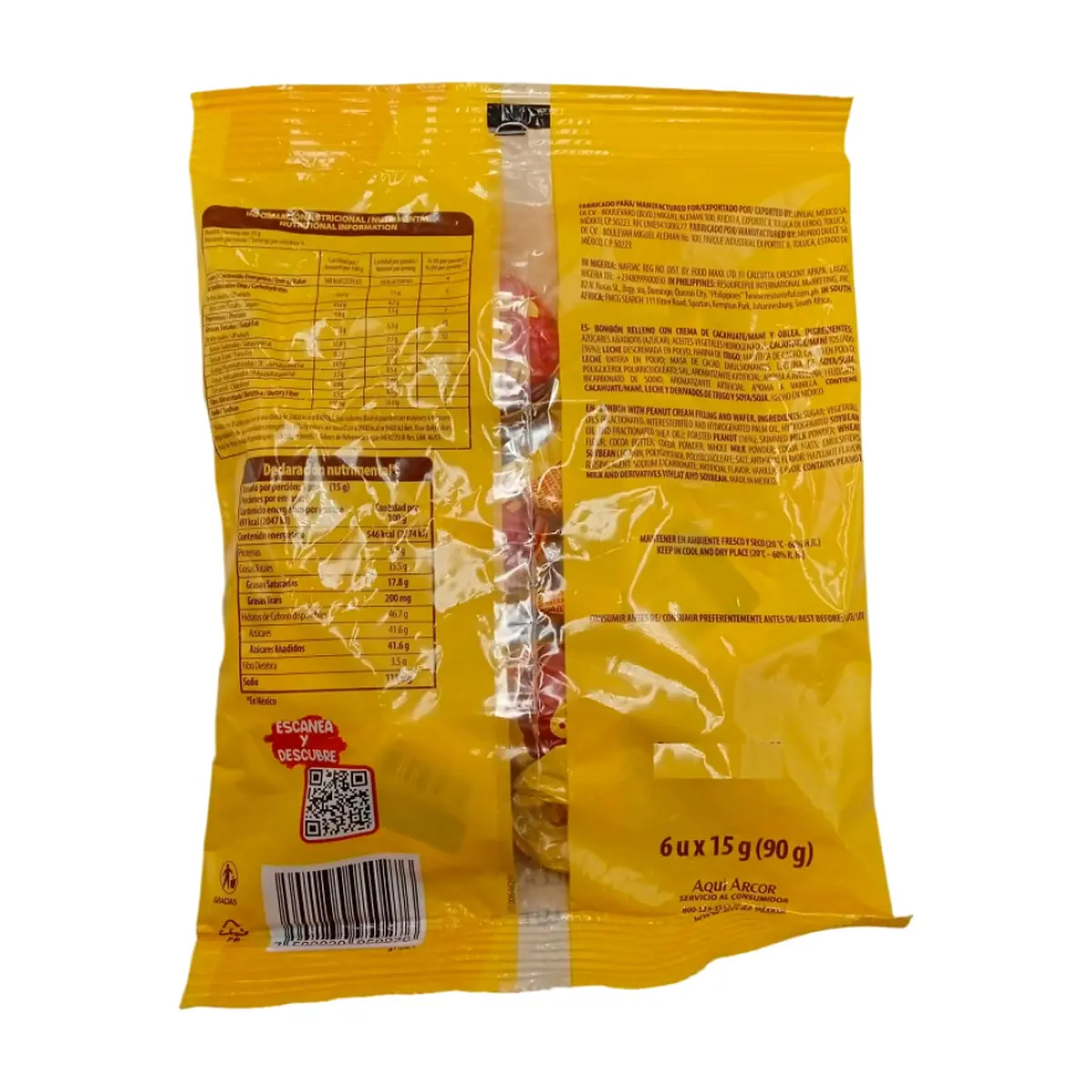 Bombón relleno con crema de cacahuate y oblea Bon o Bon (90 g / 3.1 oz) - Thumbnail 2