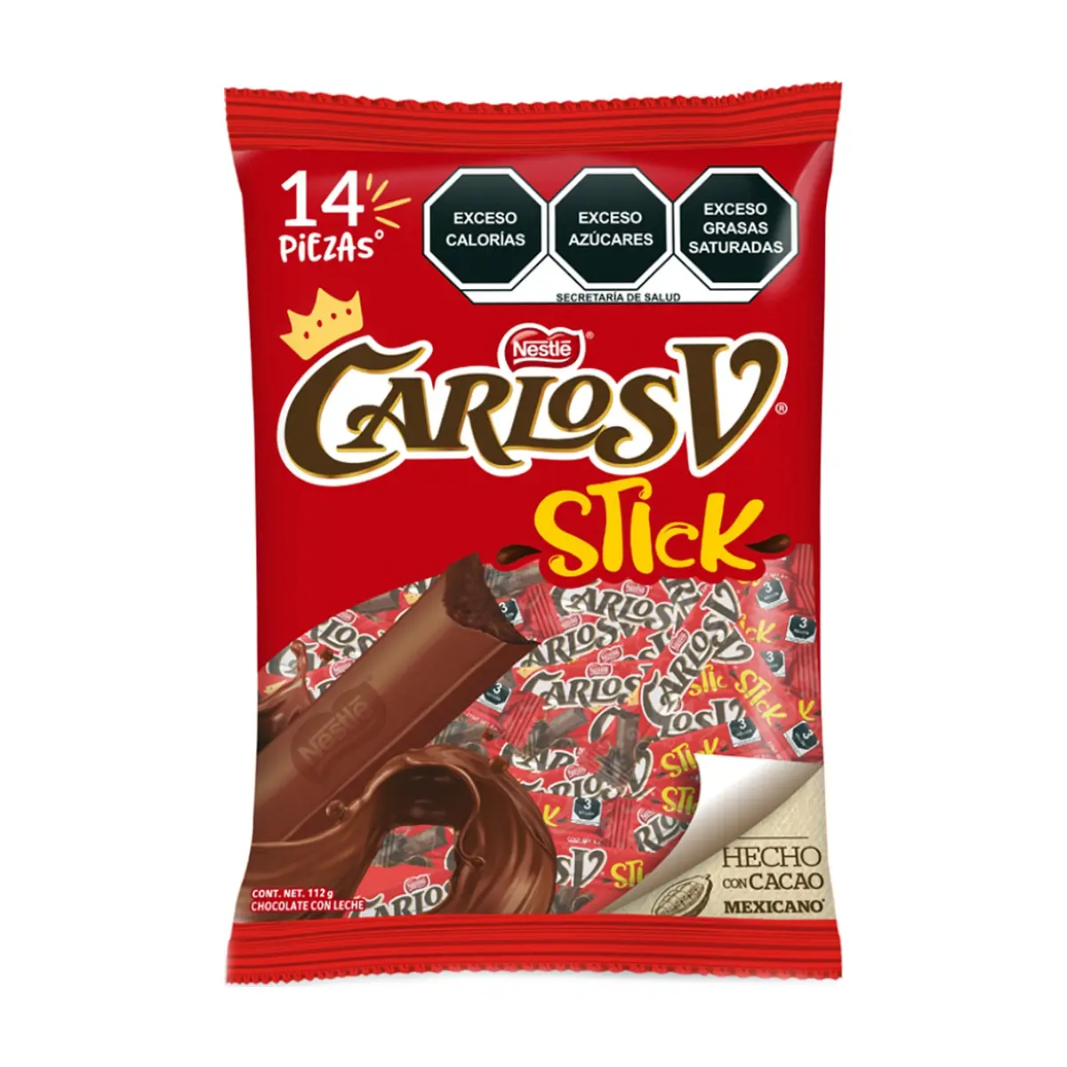 Barras de chocolate con leche Carlos V Nestlé (112 g / 3.95 oz) - Imagen 1