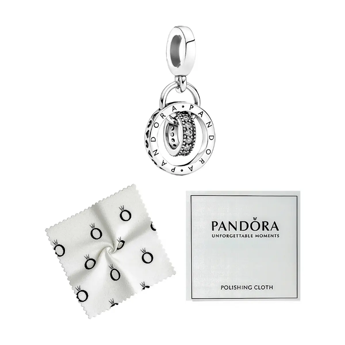 Charm colgante de plata S925 estilo Pandora logos circulares - Thumbnail 3