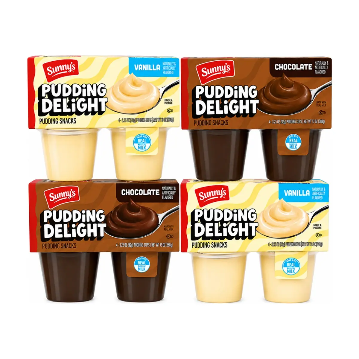 Natillas de chocolate y vainilla (16 x 92 g / 3.25 oz) - Miniatura 1