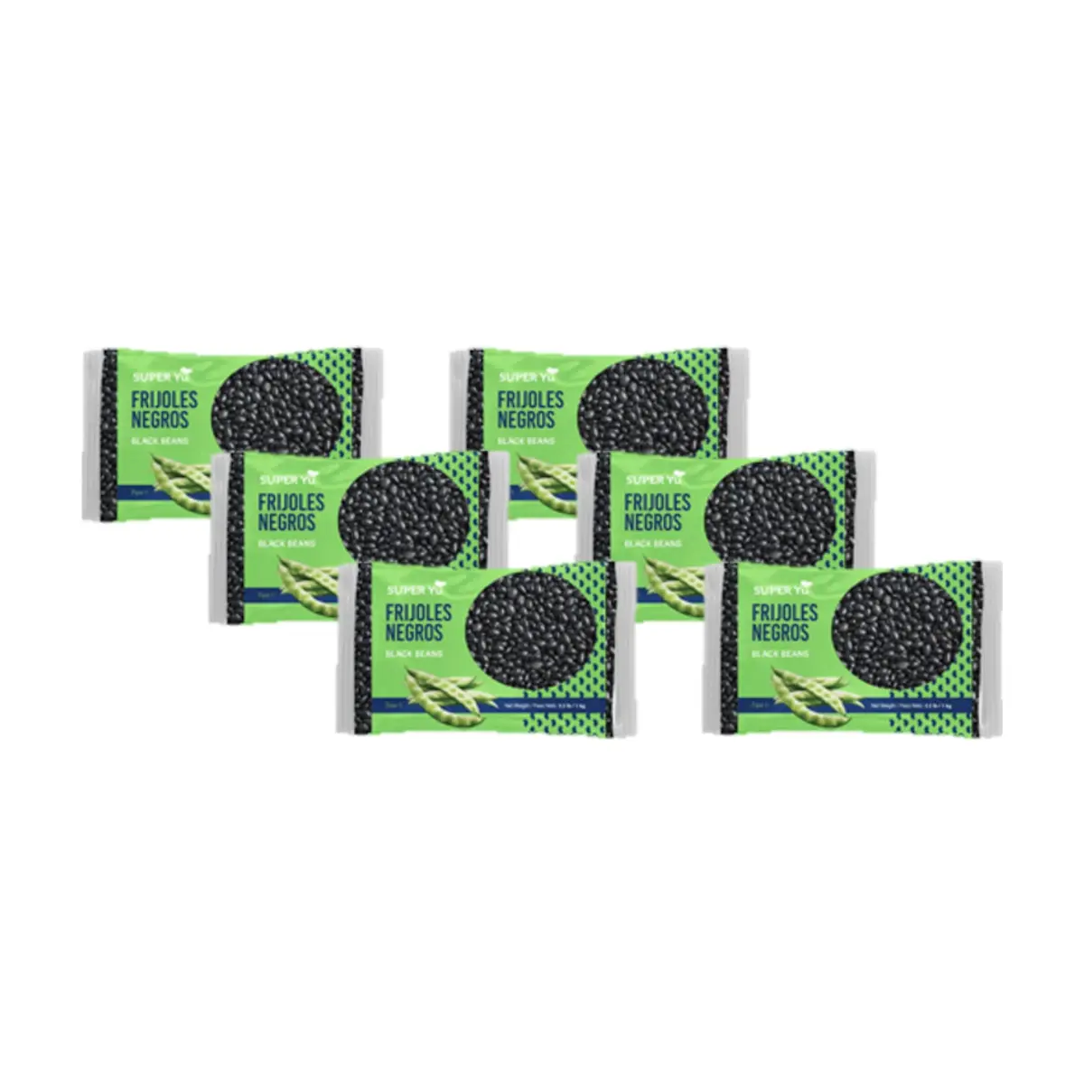 Frijoles negros Super Yu ( 6 x 1 kg / 2.2 lb)
