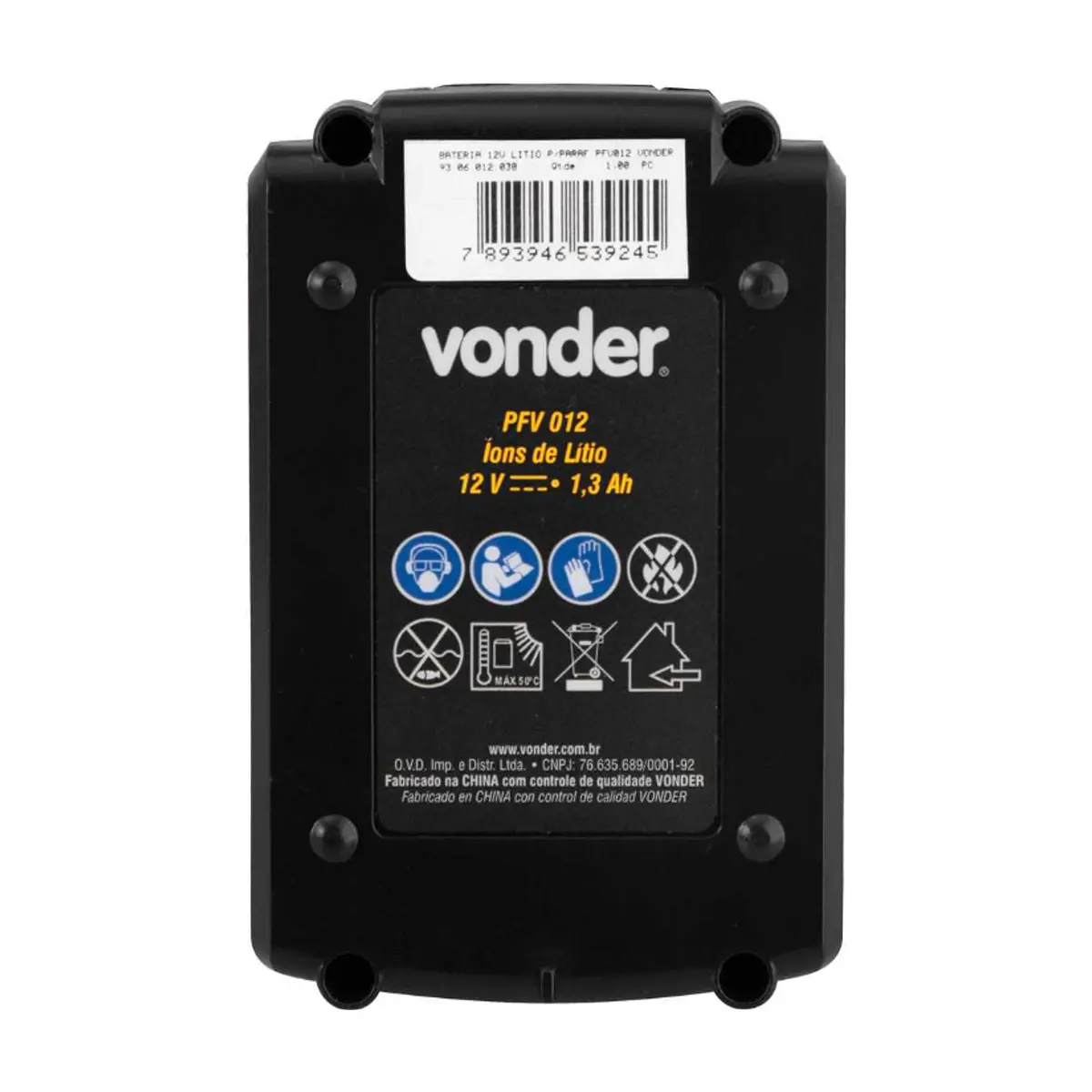 Batería para destornillador / taladro 1.3 Ah PFV012 de 12 V Vonder - Thumbnail 2