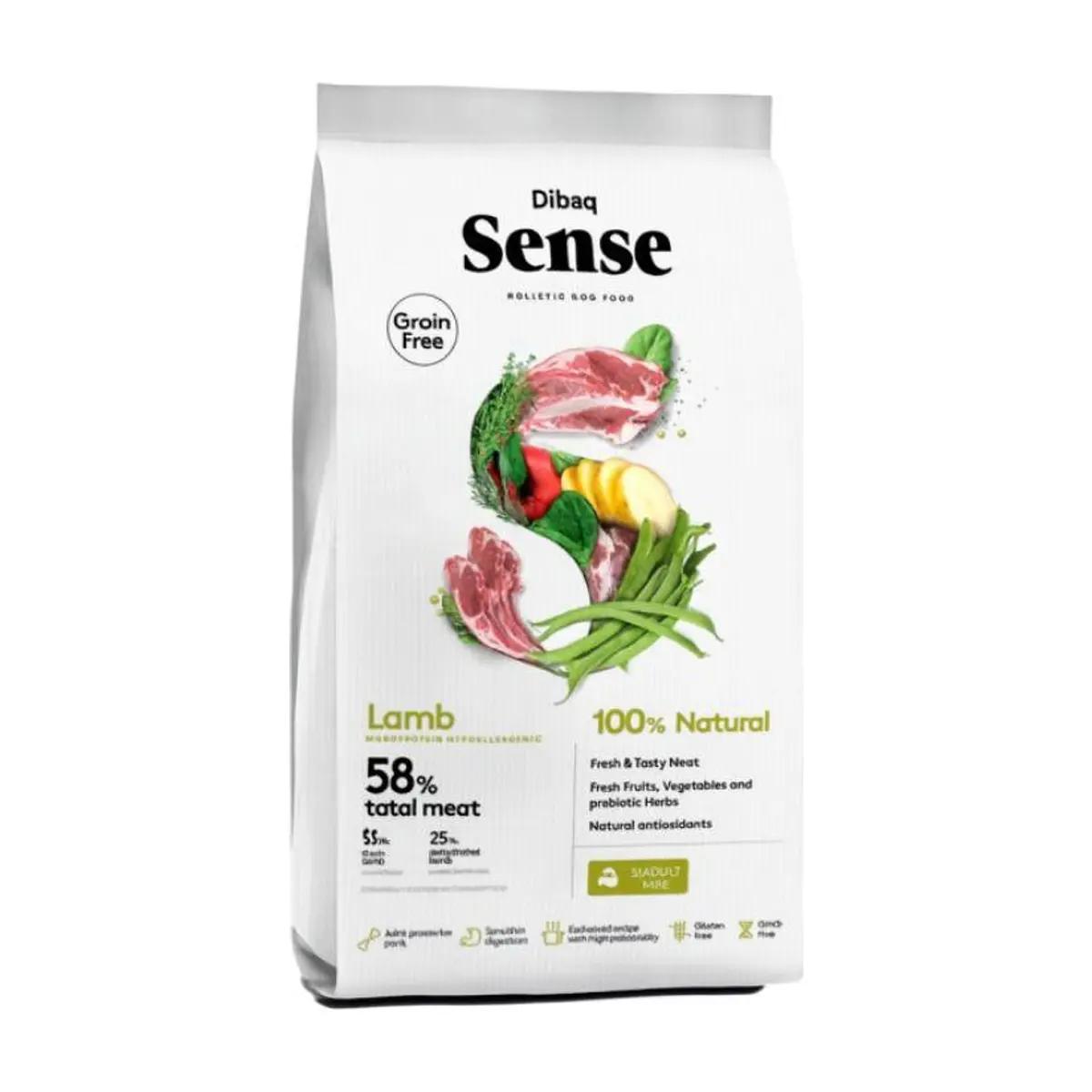 Alimento para Perros Mini Sabor Cordero  (2Kg) DIBAQ SENSE