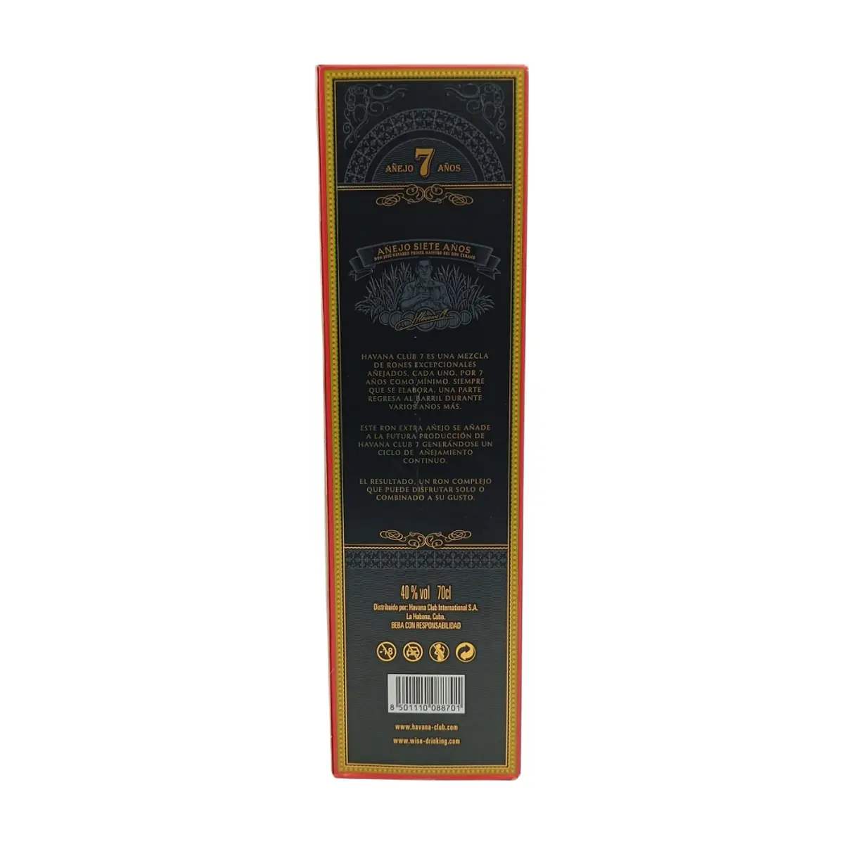 Botella de ron Añejo 7 Años 40 % vol Havana Club (700 ml) - Thumbnail 2