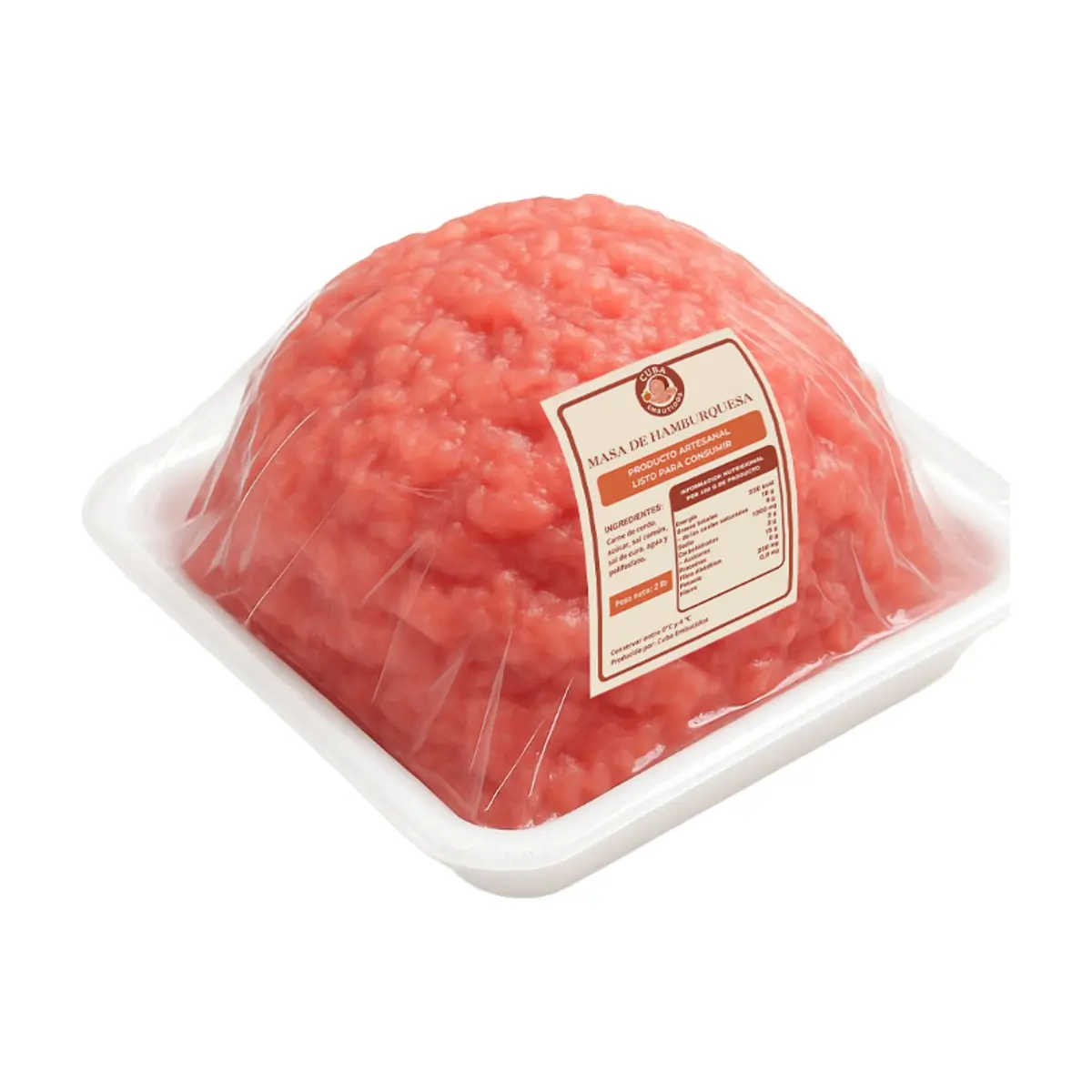 Masa de hamburguesa especial Cuba Embutidos (907 g / 2 lb)