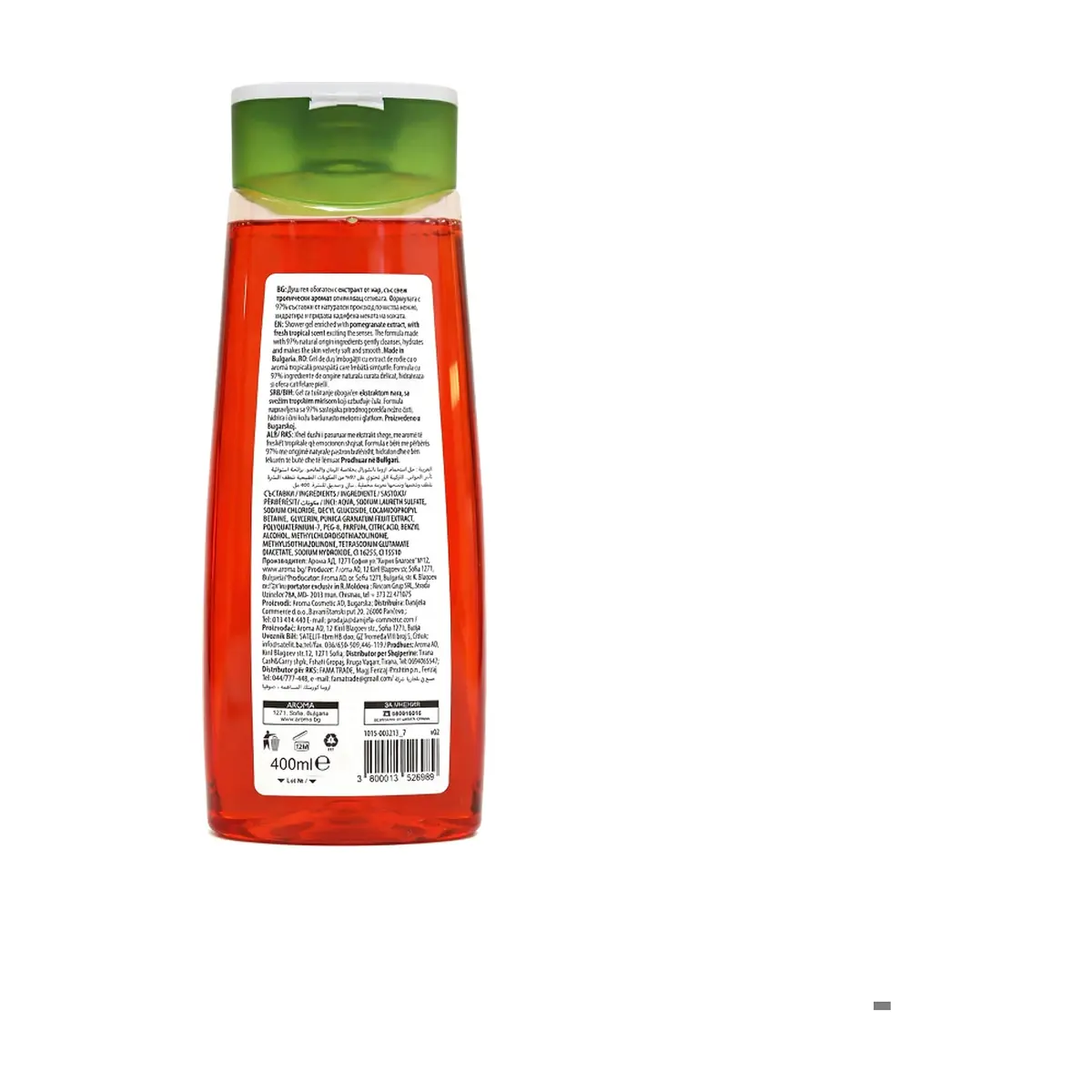 Gel de baño de granada y mango Aroma Natural (400 ml) - Miniatura 2
