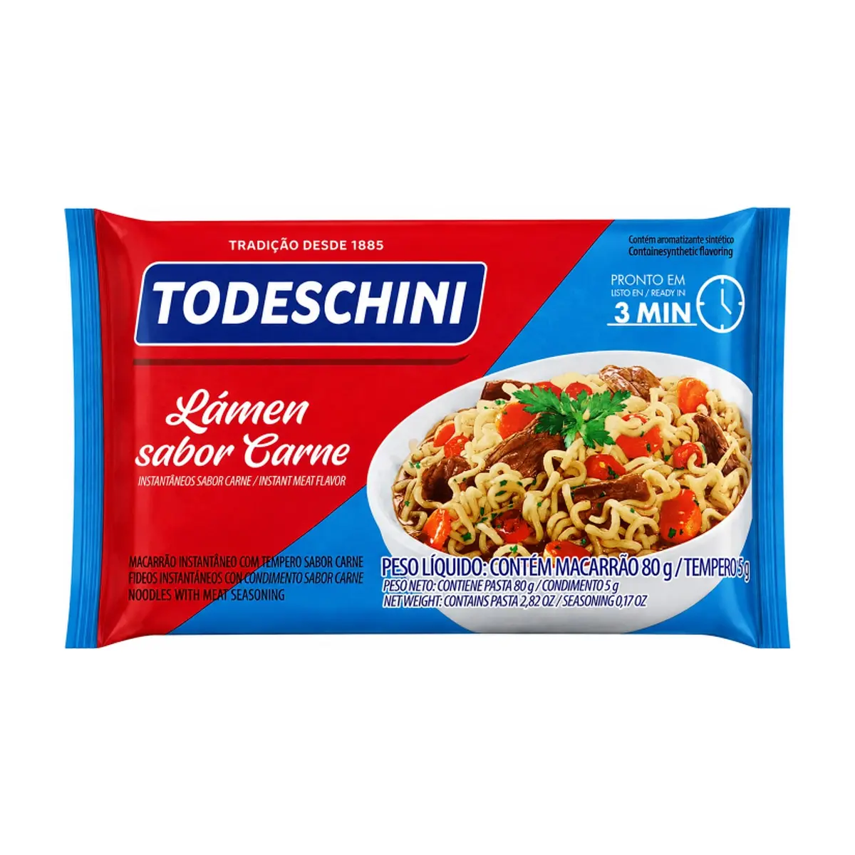 Fideos instantáneos sabor a carne Todeschini (85 g / 2.99 oz)