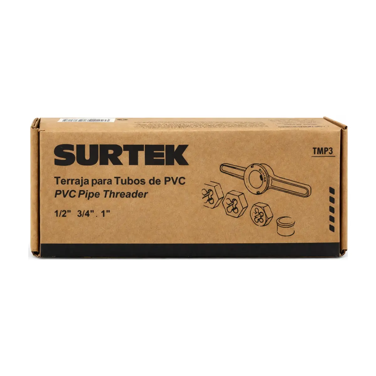 Juego de tarraja para tubos de PVC de 1/2" a 1" NPT Surtek TMP3 - Miniatura 2
