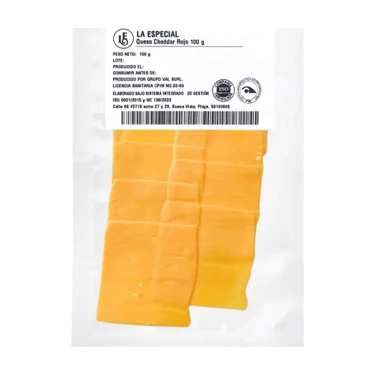Queso Cheddar Rojo Lasqueado La Especial (100 g / 3.5 oz)