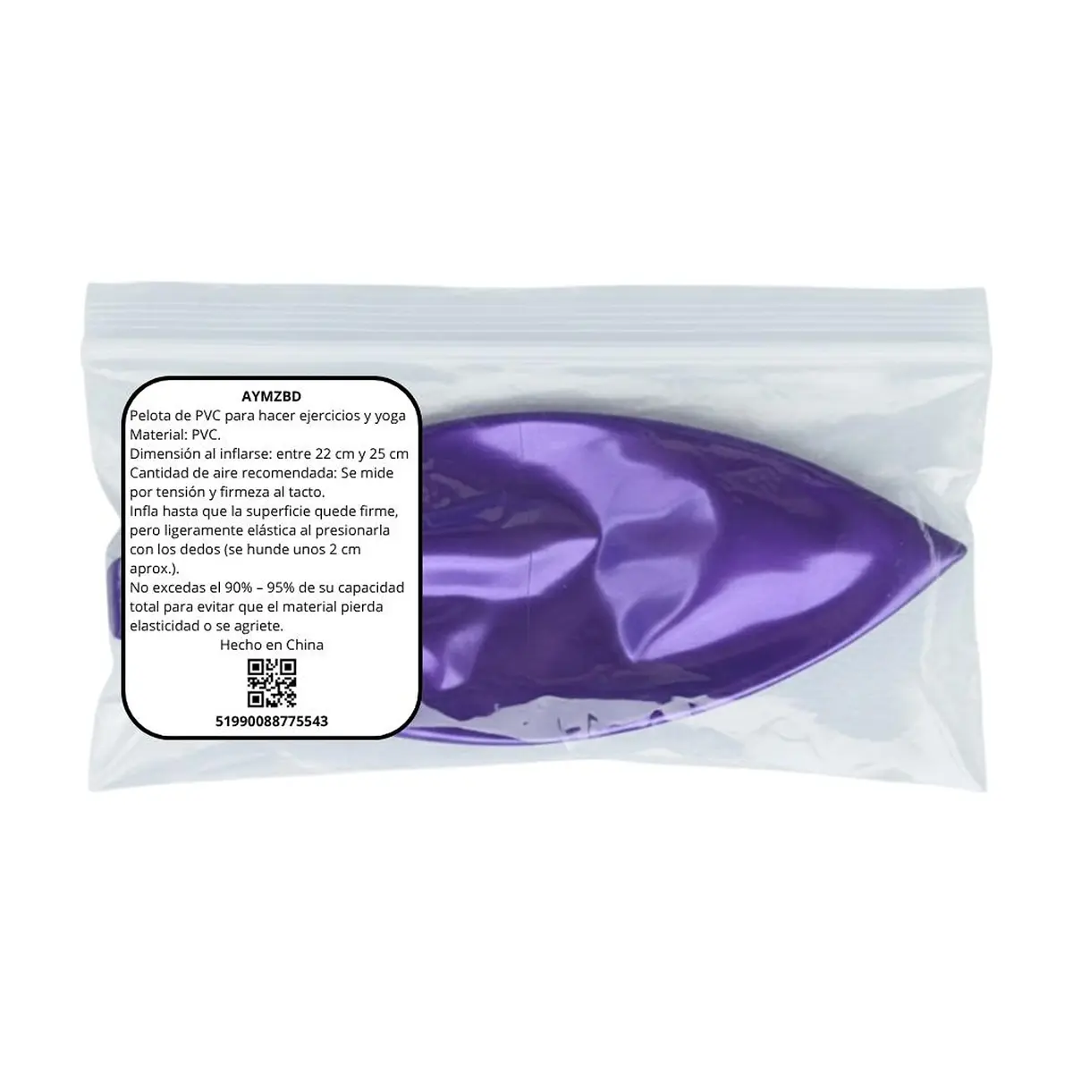 Pelota de PVC para hacer ejercicios y yoga Aymzbd - Miniatura 3