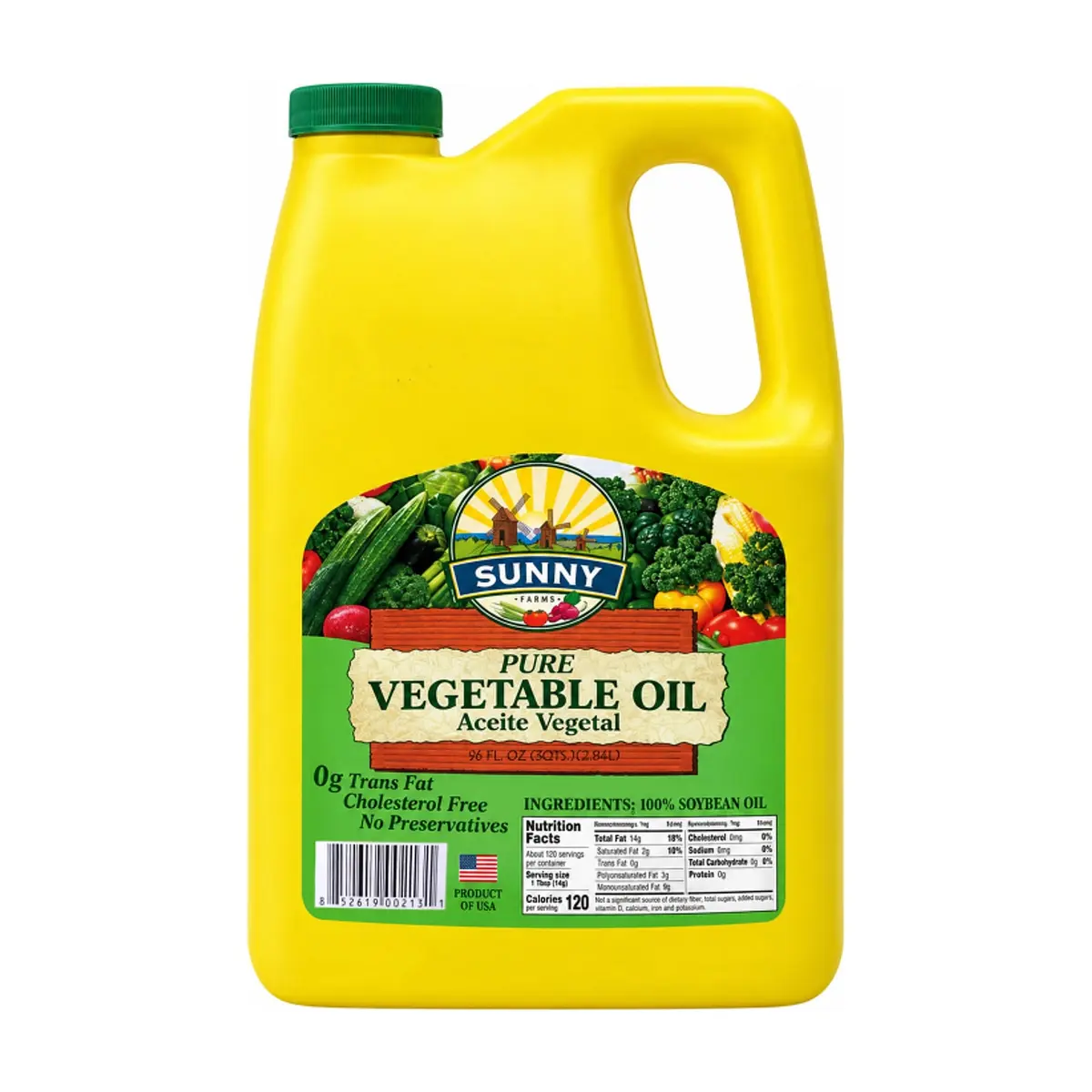 Aceite vegetal puro Sunny Farms (2.84 L)