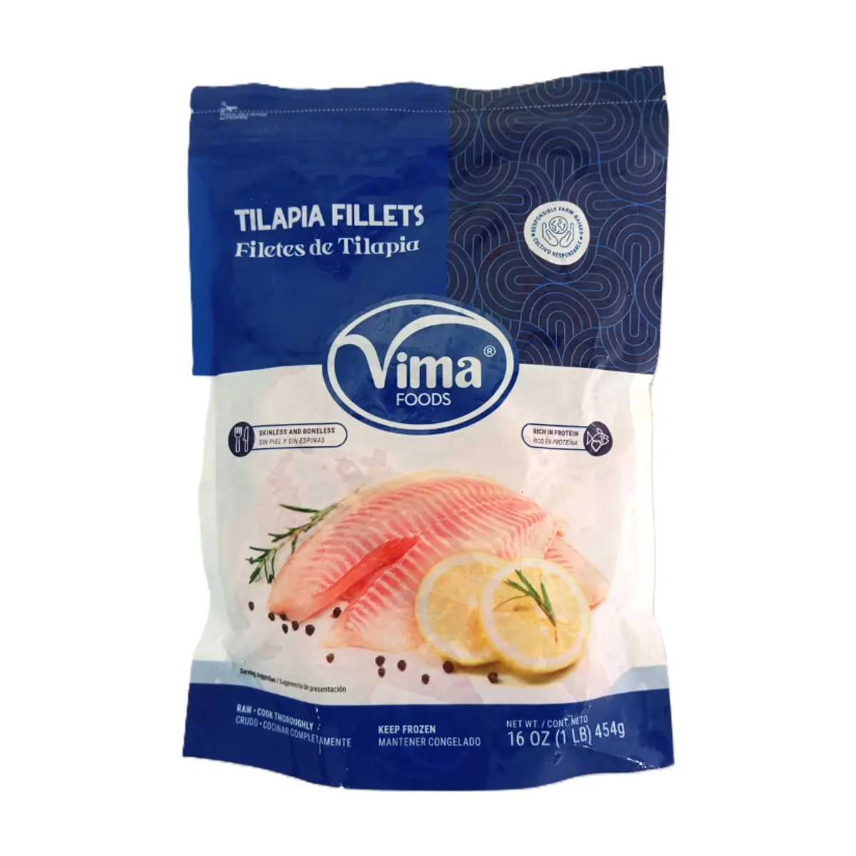Filetes de tilapia Vima Foods (454 g / 1 lb)