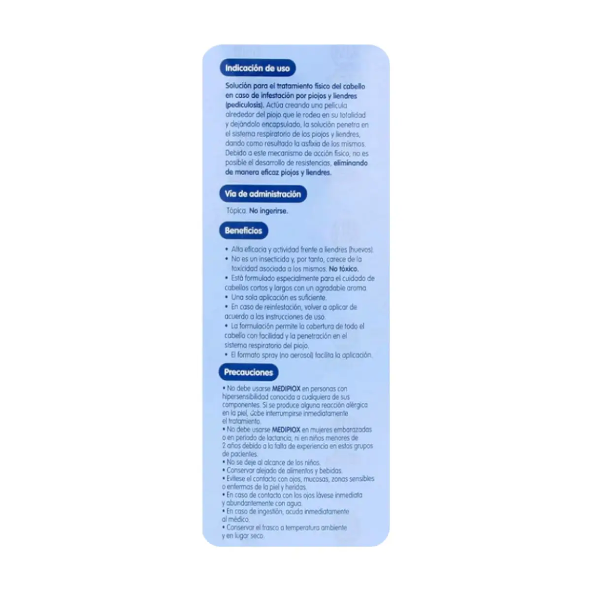 Solución para piojos y liendres MediPiox (60 ml) - Thumbnail 2