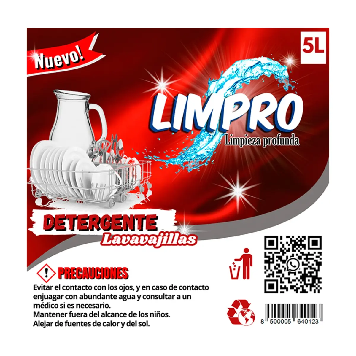 Detergente lavavajillas Limpro (5 L) - Miniatura 3