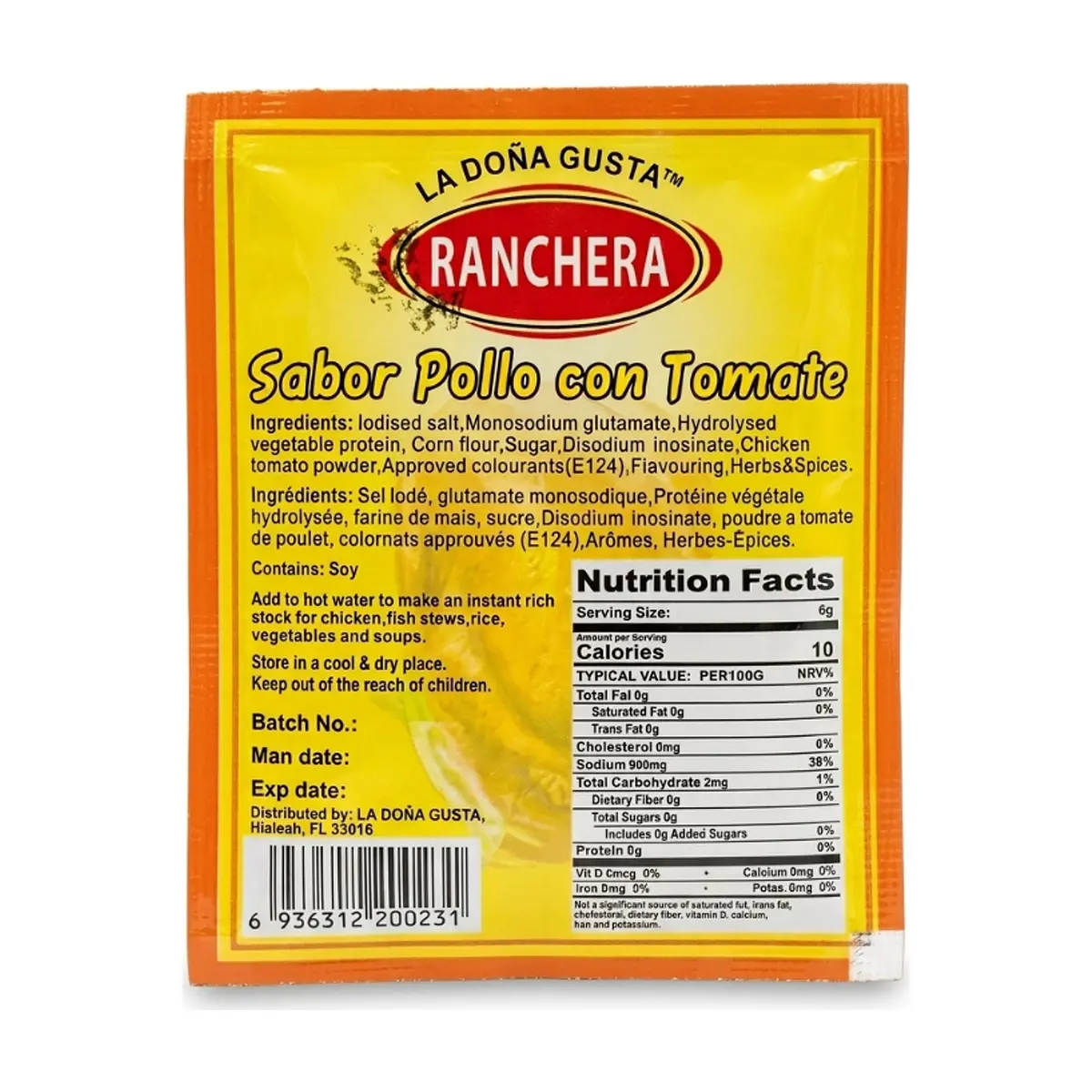 Sazón sabor pollo con tomate Ranchera (6 g) - Thumbnail 2