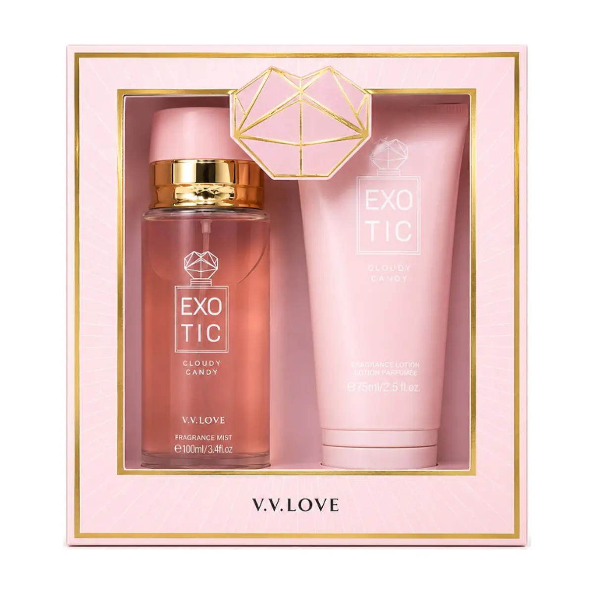 Kit de colonia y crema para mujer Exotic Cloudy Candy V.V.Love