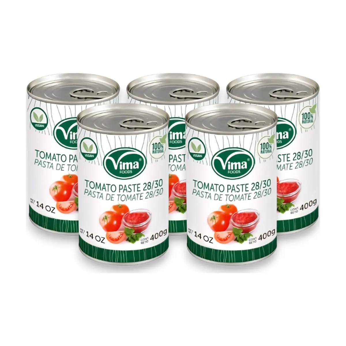 Pasta de tomate Vima Foods (5 x 400 g / 14 oz)