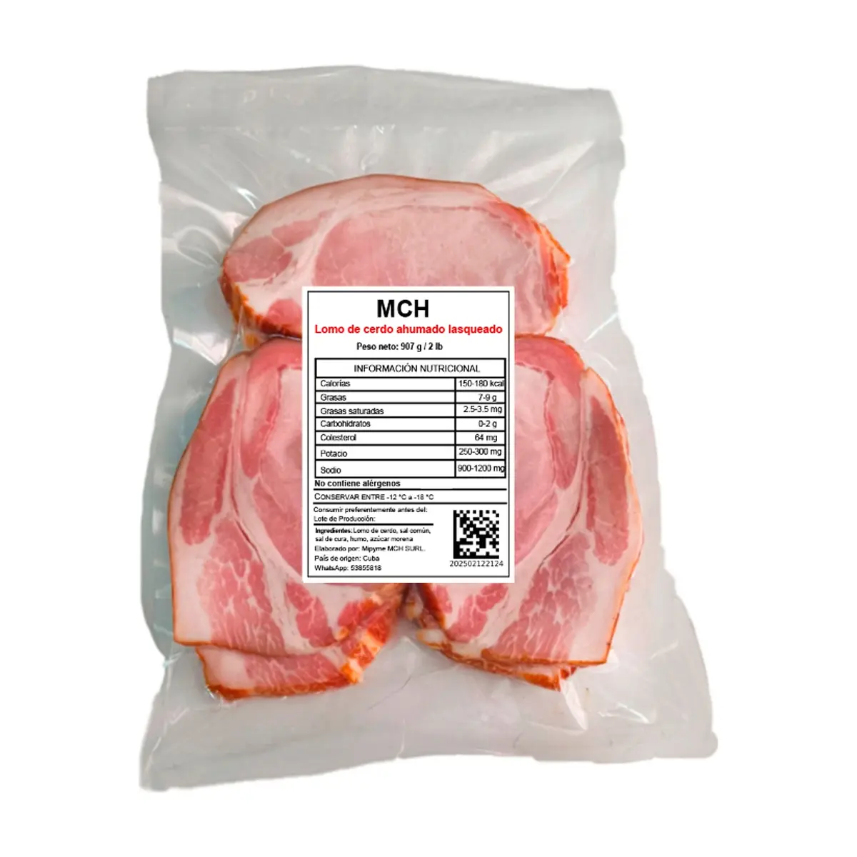 Lomo de cerdo ahumado lasqueado MCH (907 g / 2 lb)