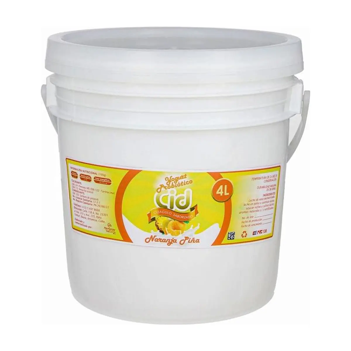 Yogurt probiótico saborizado de naranja piña Cid (4 L) - Miniatura 1