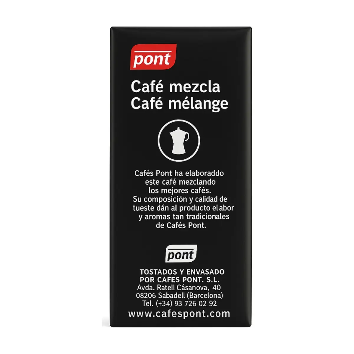 Café molido de tueste natural y torrefacto Pont (250 g / 8.81 oz) - Thumbnail 3