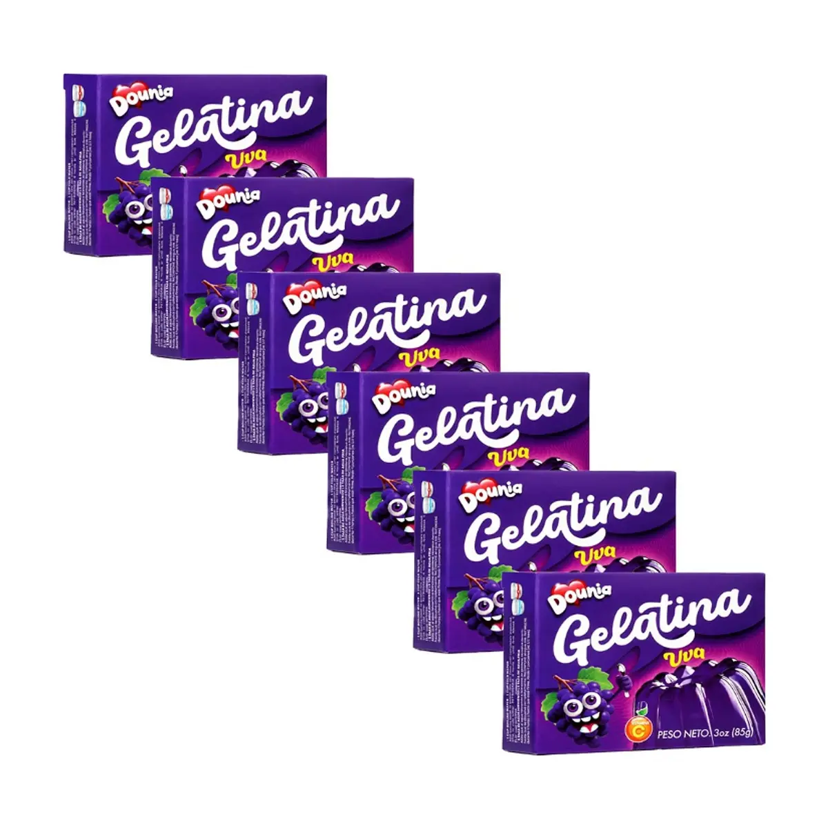 Gelatina con sabor a uva Dounia ( 6 X 85 g / 3 oz) - Imagen 1