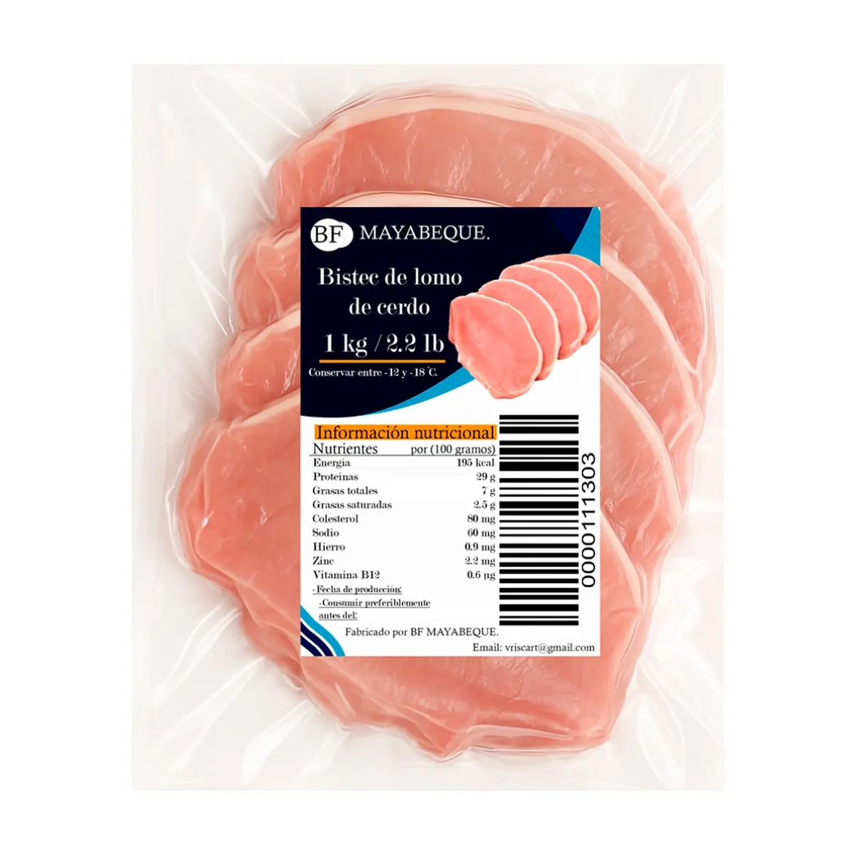 Bistec de lomo de cerdo BF Mayabeque (1 kg / 2.2 lb) - Thumbnail 2