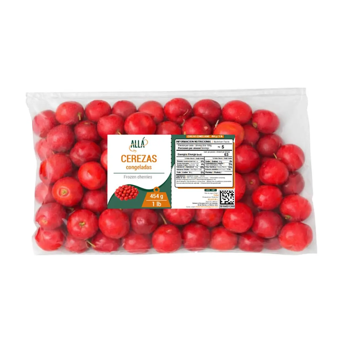 Cerezas congeladas Allá (454 g / 1 lb) - Thumbnail 2