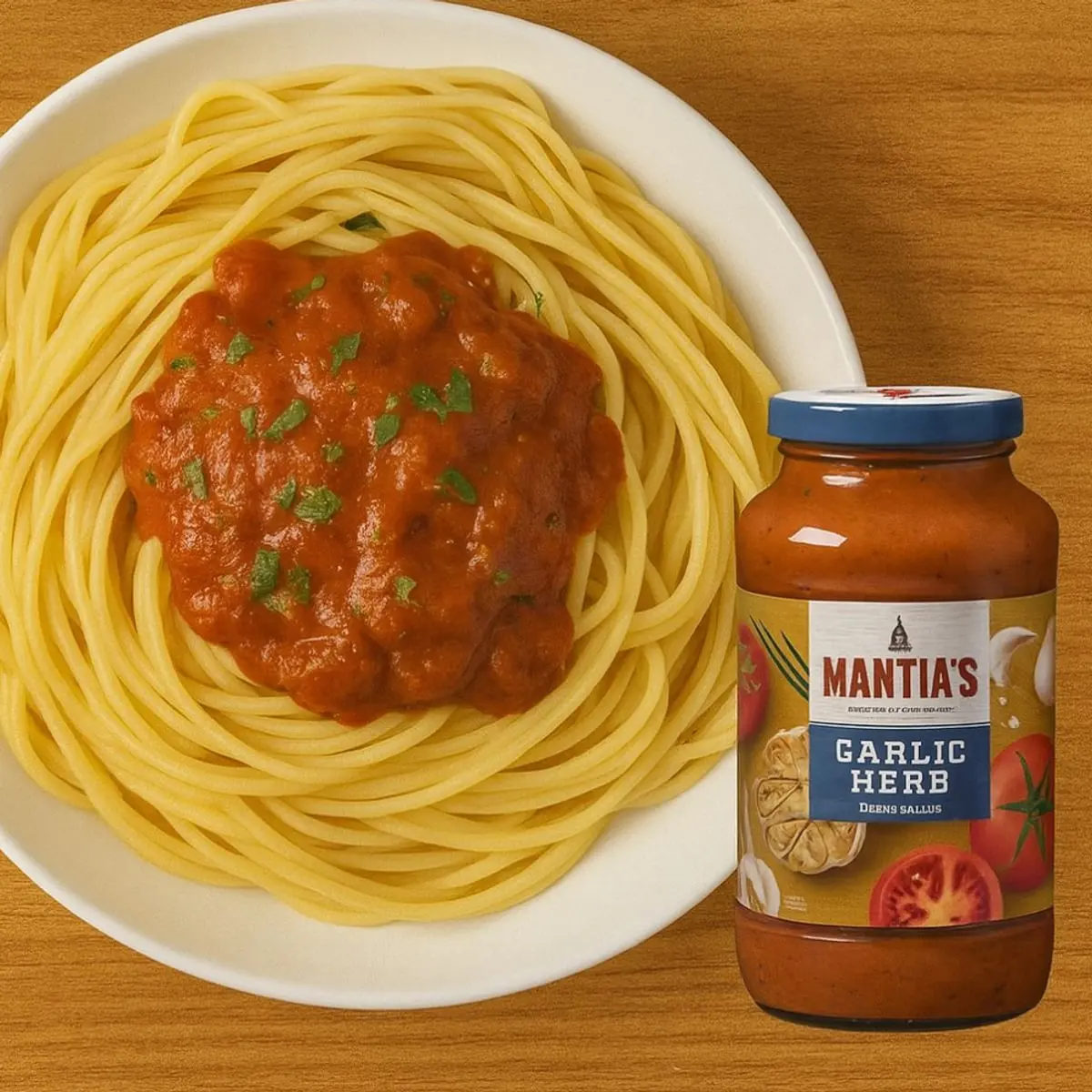 Salsa para pasta con ajo y hierbas Mantia's (680 g / 1.49 lb) - Thumbnail 4