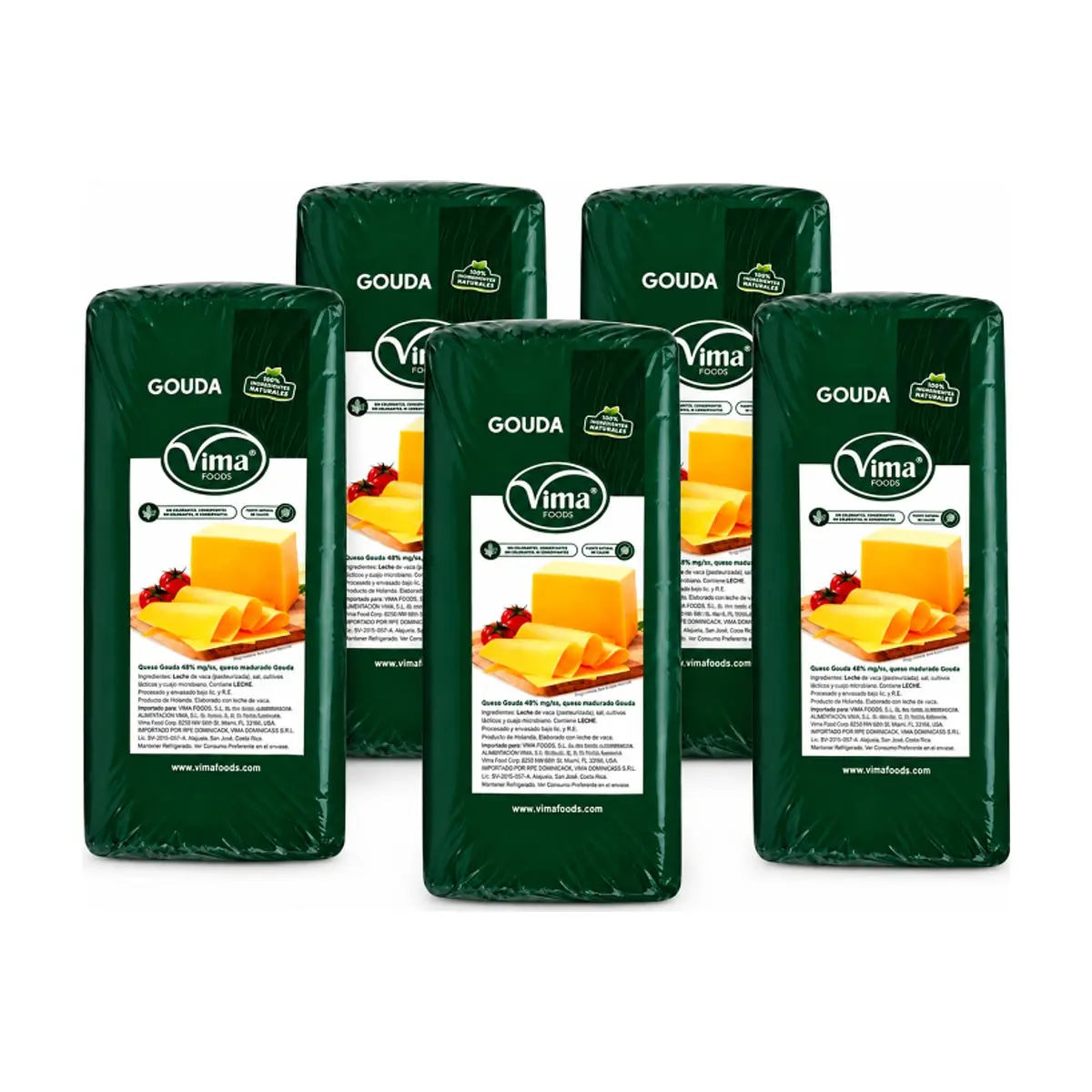 Queso Gouda Vima Foods (5 x 3 kg / 6.61 lb) - Imagen 1