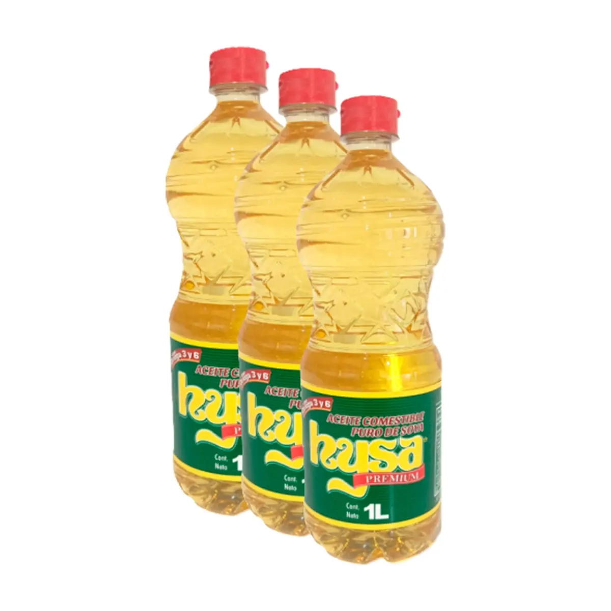 Aceite de soya puro Hysa (3 X 1 L)