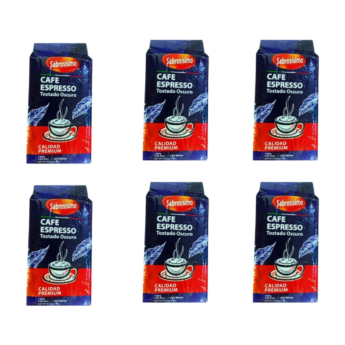 Combo café espresso premium Sabrosísimo (6 x 250 g / 8.81 oz)