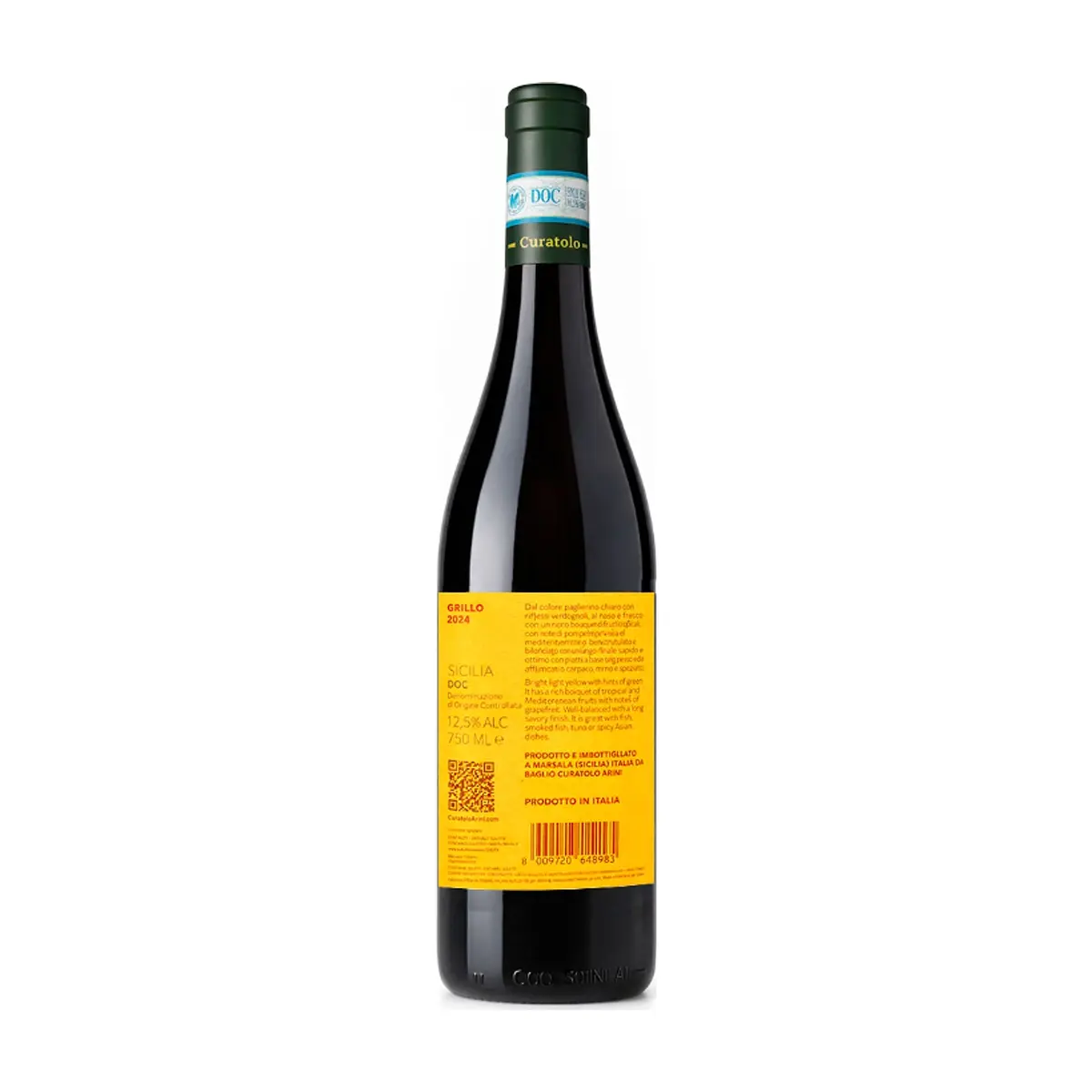Vino blanco Grillo de Sicilia Curatolo Arini (750 ml) - Thumbnail 2