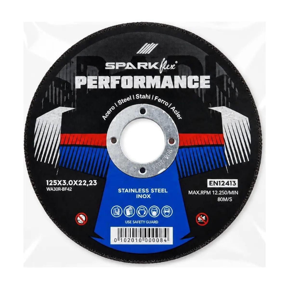 Disco de corte de acero 125 x 3 x 22.23 mm 80 m/s Sparkflex Performance - Miniatura 3