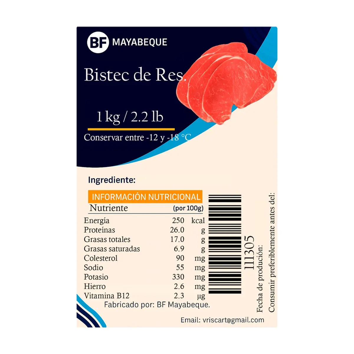 Bistec de res BF Mayabeque (1 kg / 2.2 lb) - Thumbnail 4