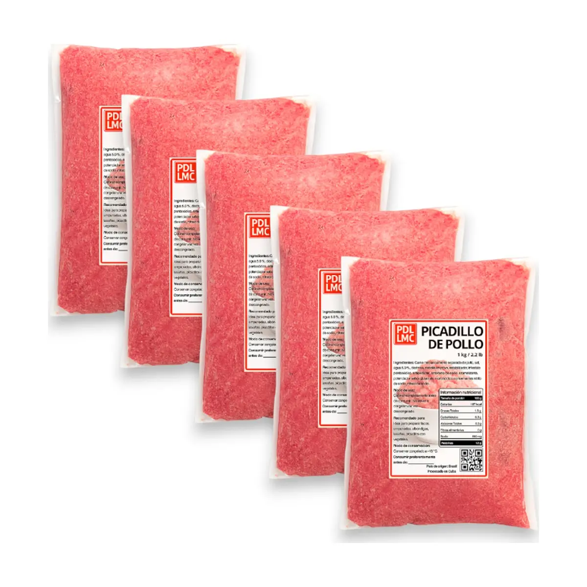 Picadillo de pollo PDL LMC (5 x 1 kg / 2.2 lb)
