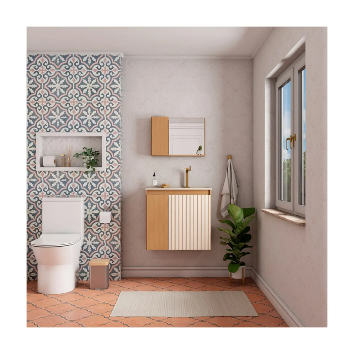 Mueble de baño arena en madera Cozimax Camomila - Thumbnail 3