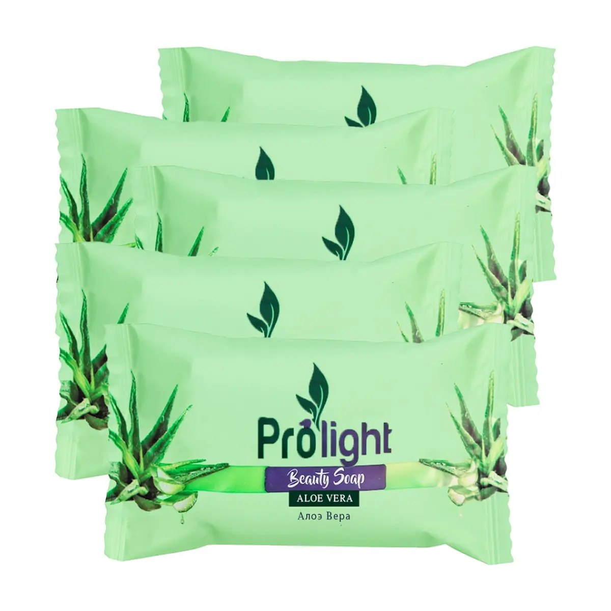 Jabón de belleza con fragancia aloe vera Prolight (5 x 100 g / 3.52 oz)