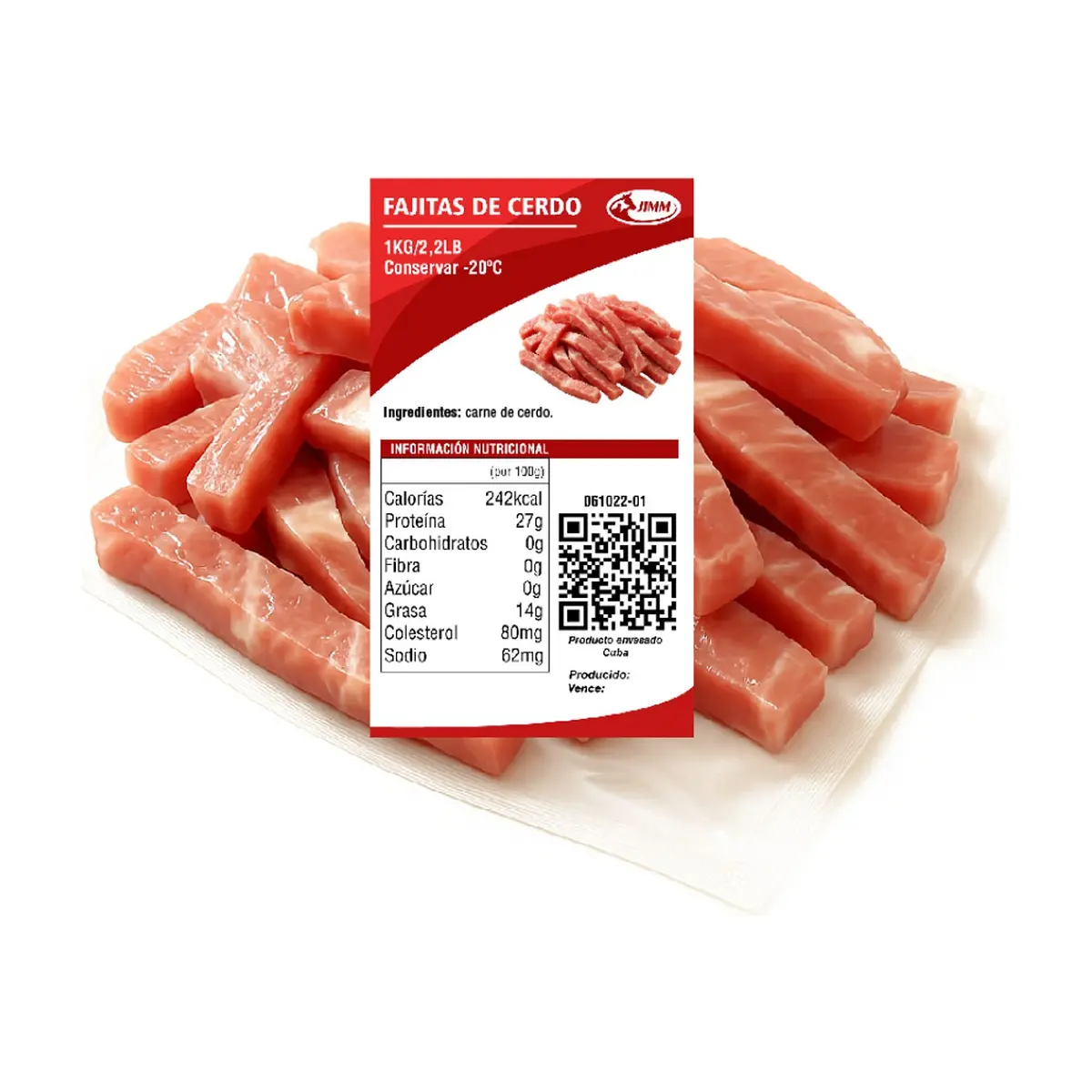 Fajitas de cerdo Jimm (1 kg / 2.2 lb)