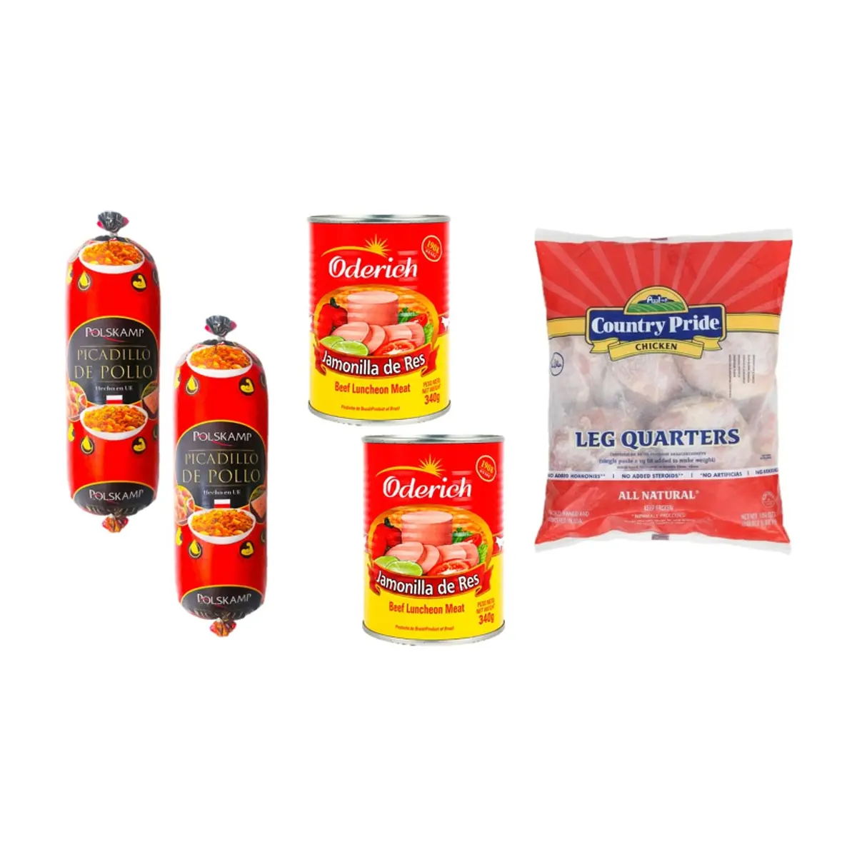 Combo mixto (pollo, picadillo y jamonilla)
