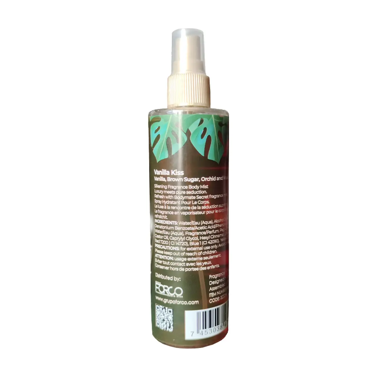 Colonia corporal - perfume spray - para mujer fragancia combinada de vainilla y azúcar morena Bodymate (250 ml / 8.4 fl.oz.) - Thumbnail 7