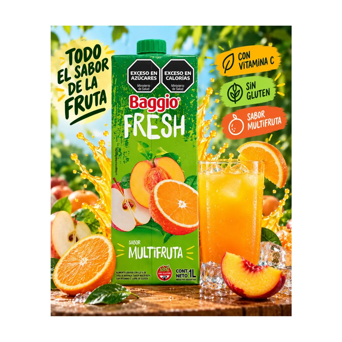 Jugo de multifruta Baggio Fresh (1 L) - Miniatura 5