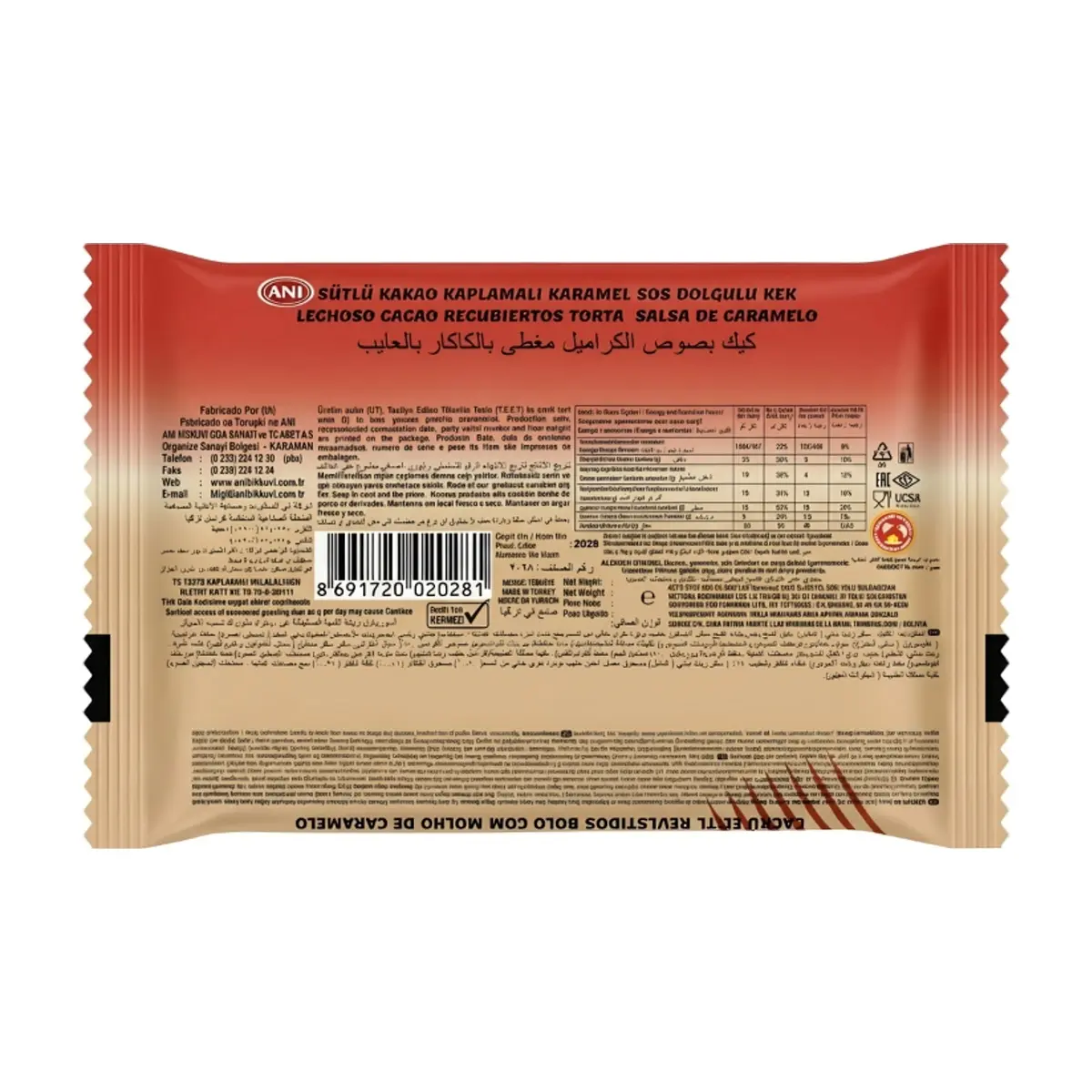 Dona con relleno de caramelo y cobertura de chocolate Brawo (40 g / 1.41 oz) - Thumbnail 2
