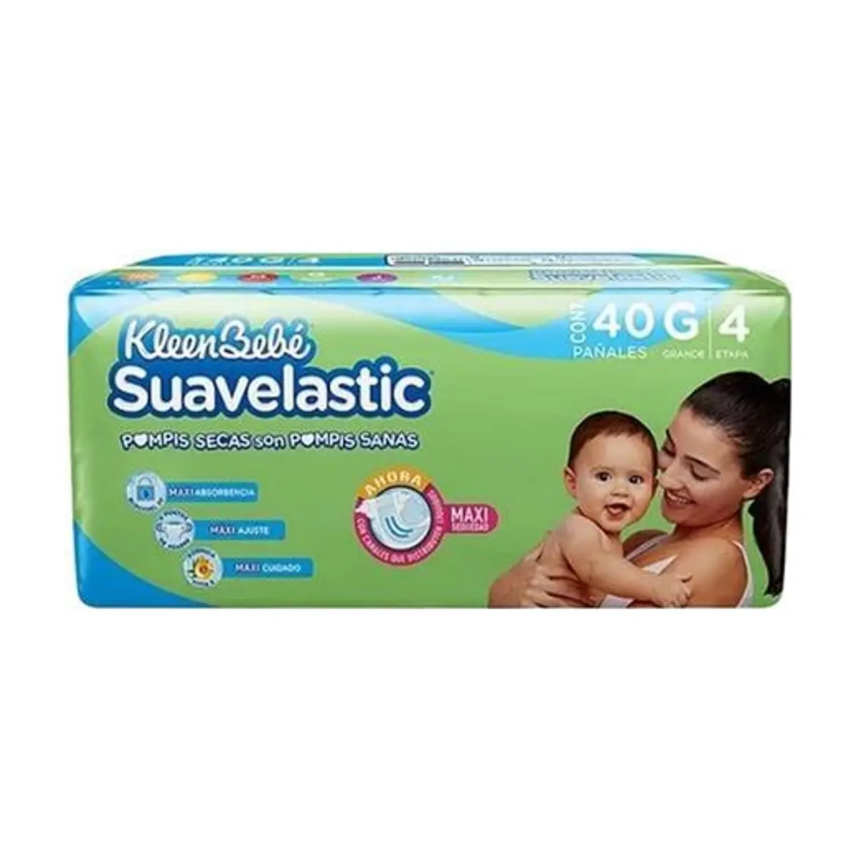 Pañal Desechable  Suavelastic Max Grande (40 u) KLEENBEBE