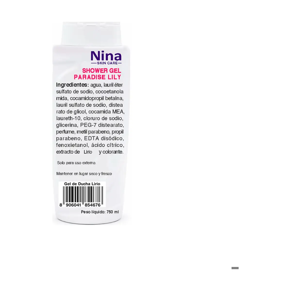 Gel para ducha aroma lirio Nina (750 ml) - Miniatura 2