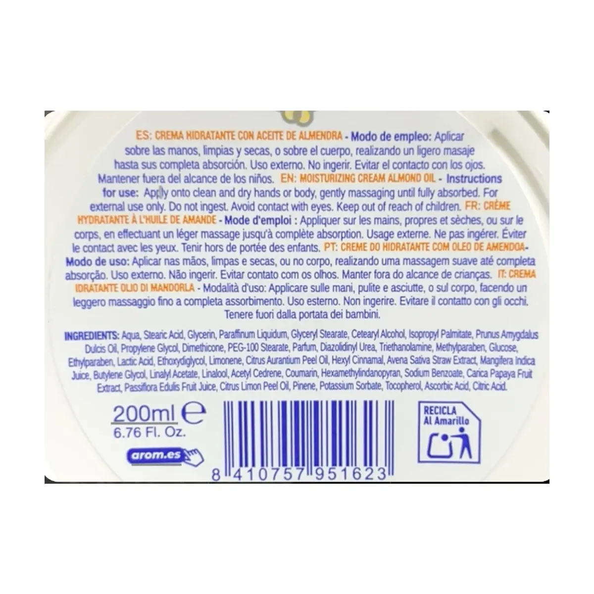 Crema hidratante con aceite de almendra Nuky (200 ml) - Thumbnail 6