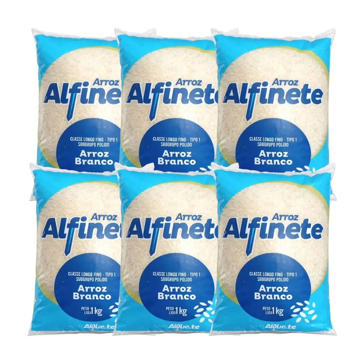 Arroz blanco Alfinete (6 x 1 kg / 2.2 lb) - Miniatura 1