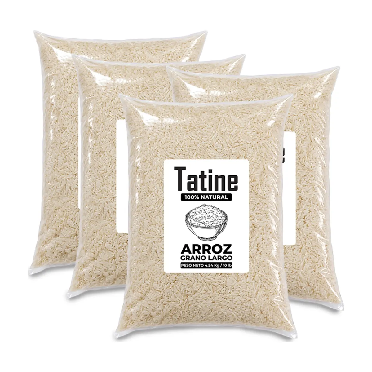 Arroz de grano largo Tatine (4 x 4.54 kg / 10 lb)